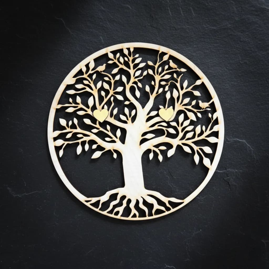 ARBRE DE VIE 28 CM PERSONALISATION 2 PRENOMS