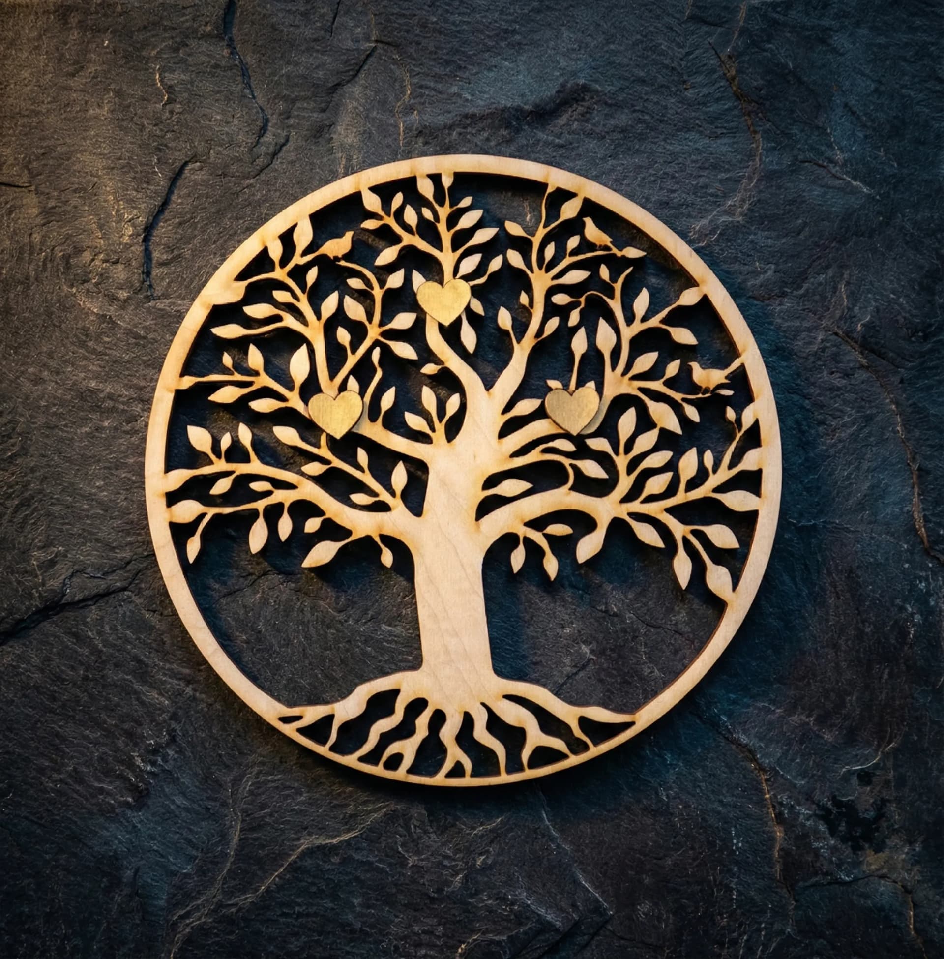 ARBRE DE VIE 28 CM PERSONALISATION 3 PRENOMS