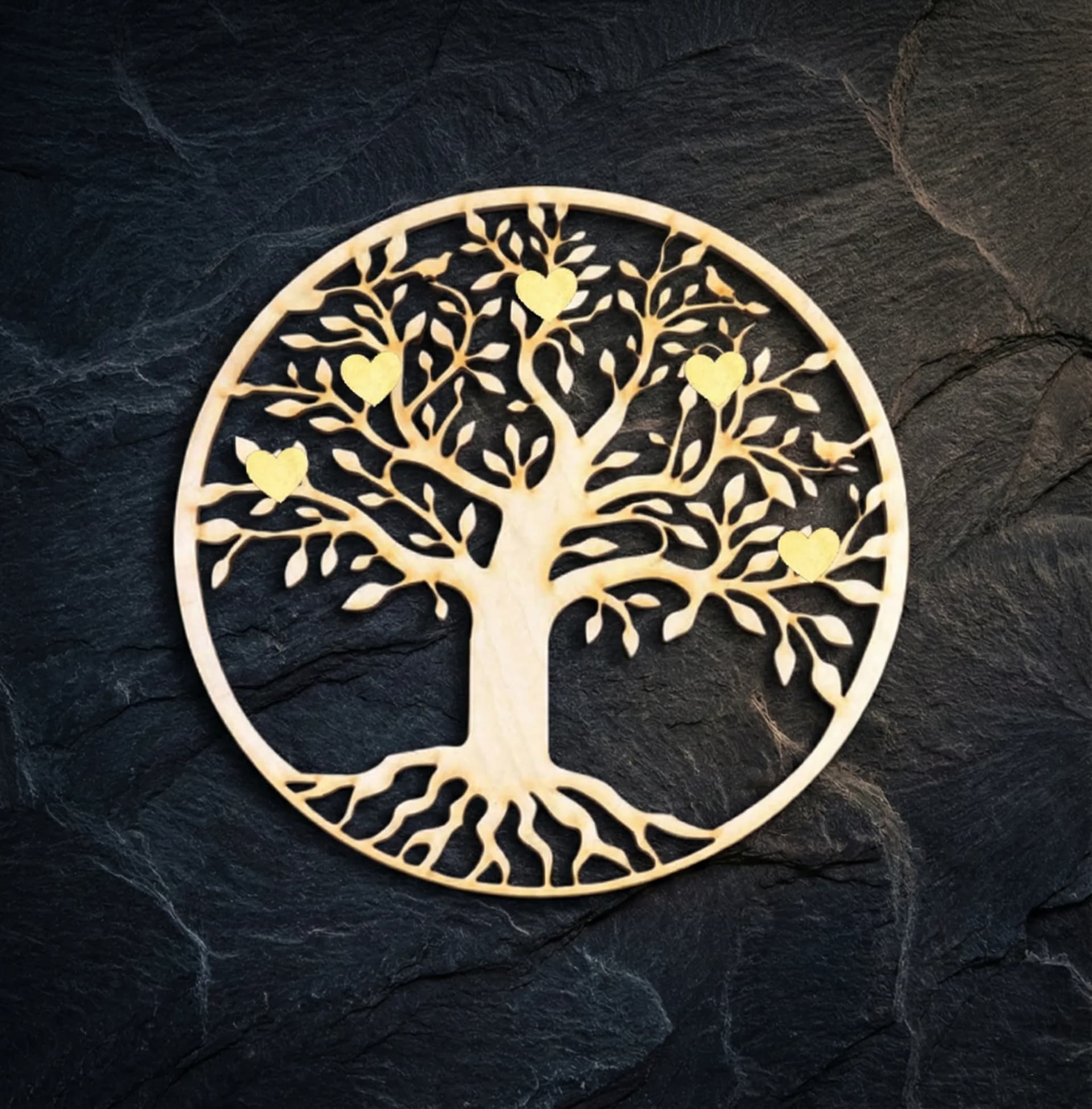 ARBRE DE VIE 28 CM PERSONALISATION 5 PRENOMS