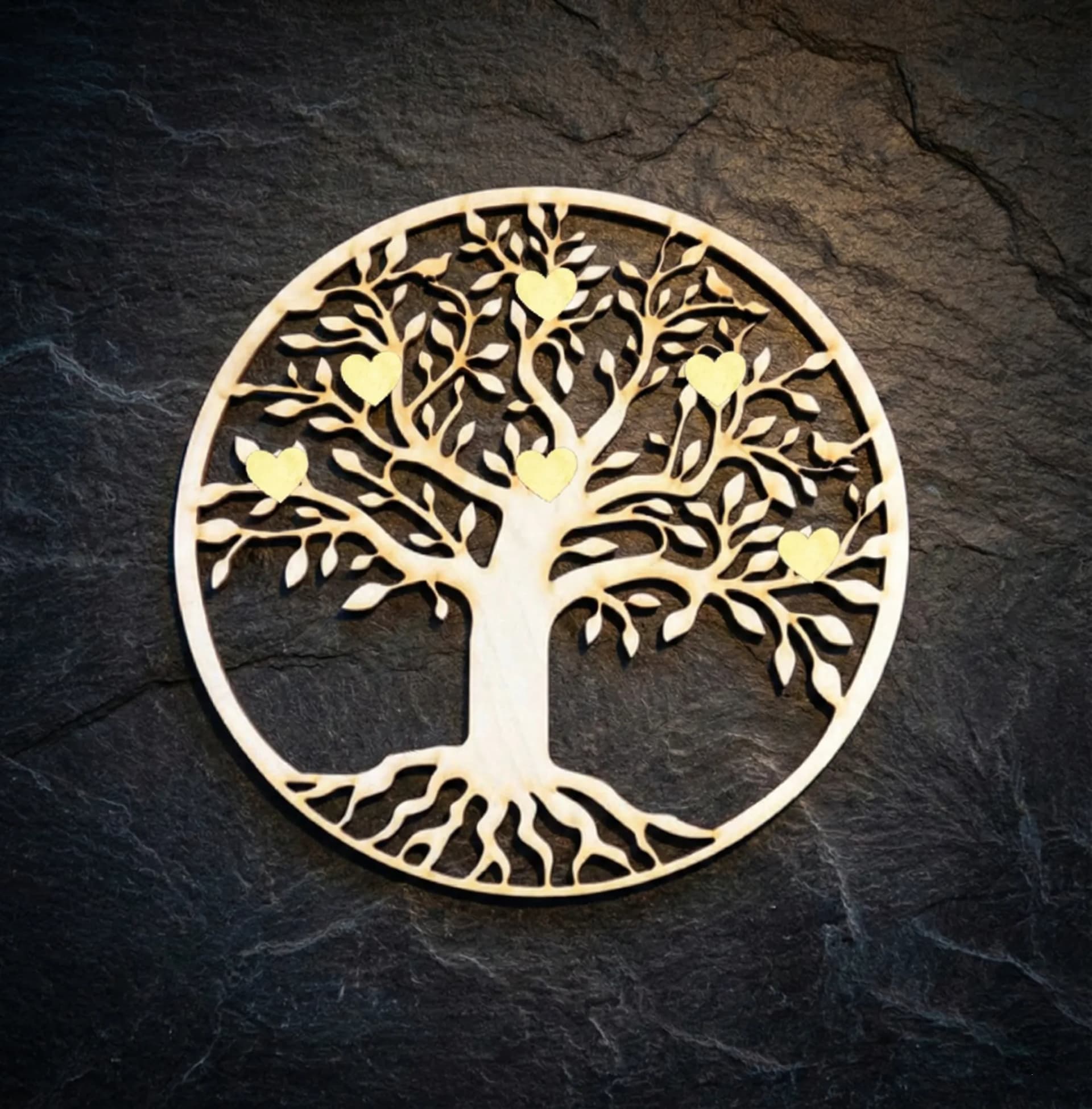 ARBRE DE VIE 28 CM PERSONALISATION 6 PRENOMS