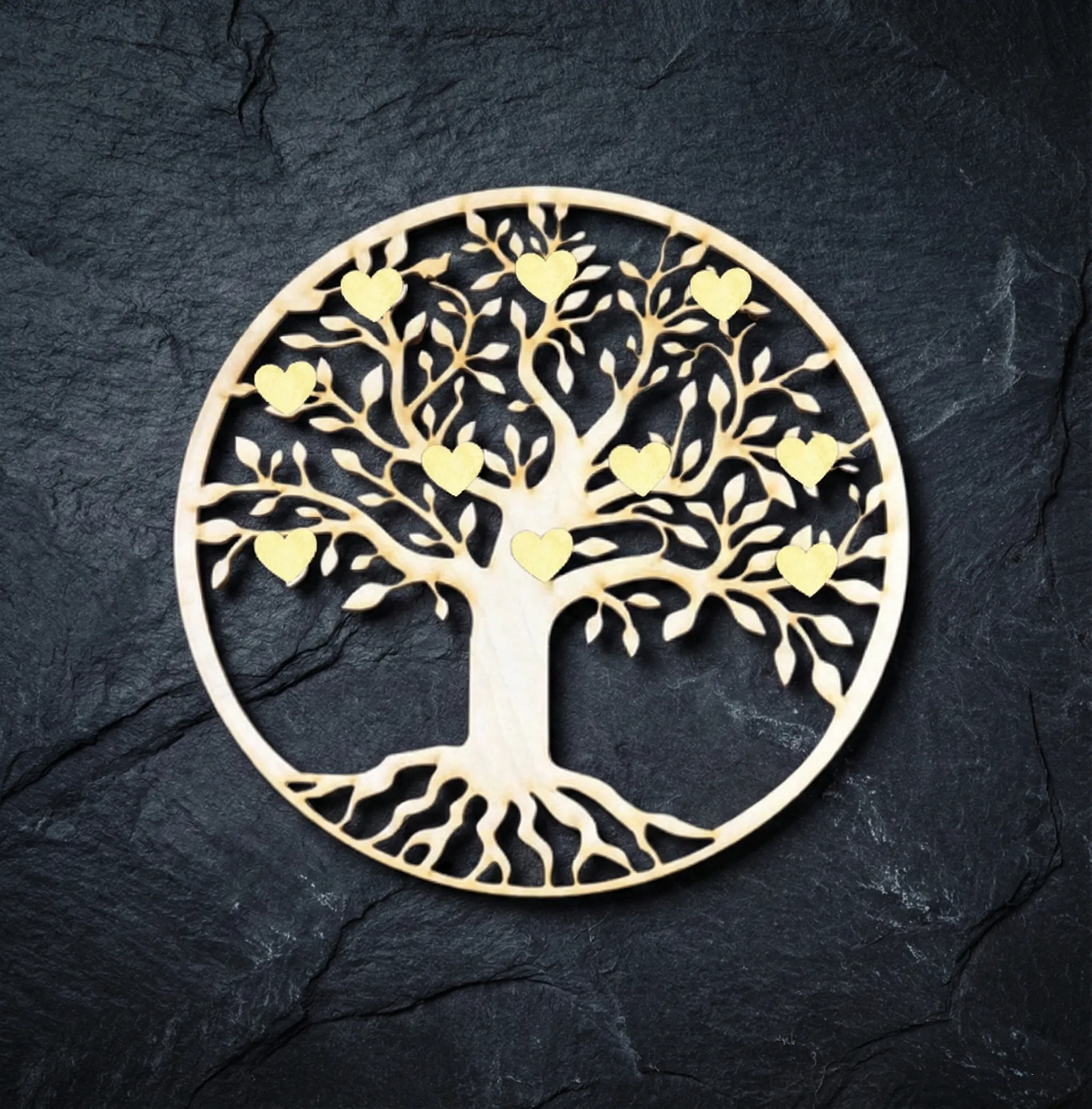 ARBRE DE VIE 28 CM PERSONALISATION 10 PRENOMS