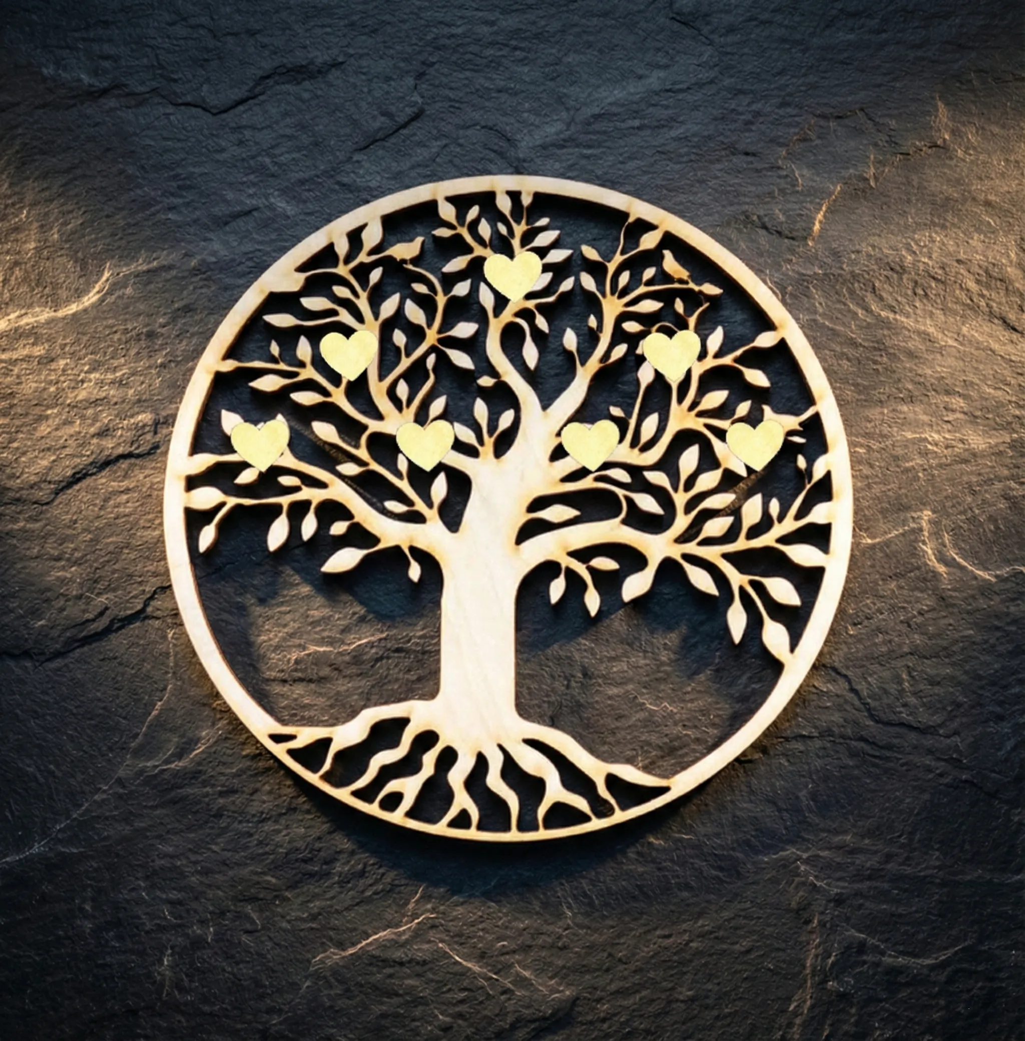 ARBRE DE VIE 28 CM PERSONALISATION 7 PRENOMS