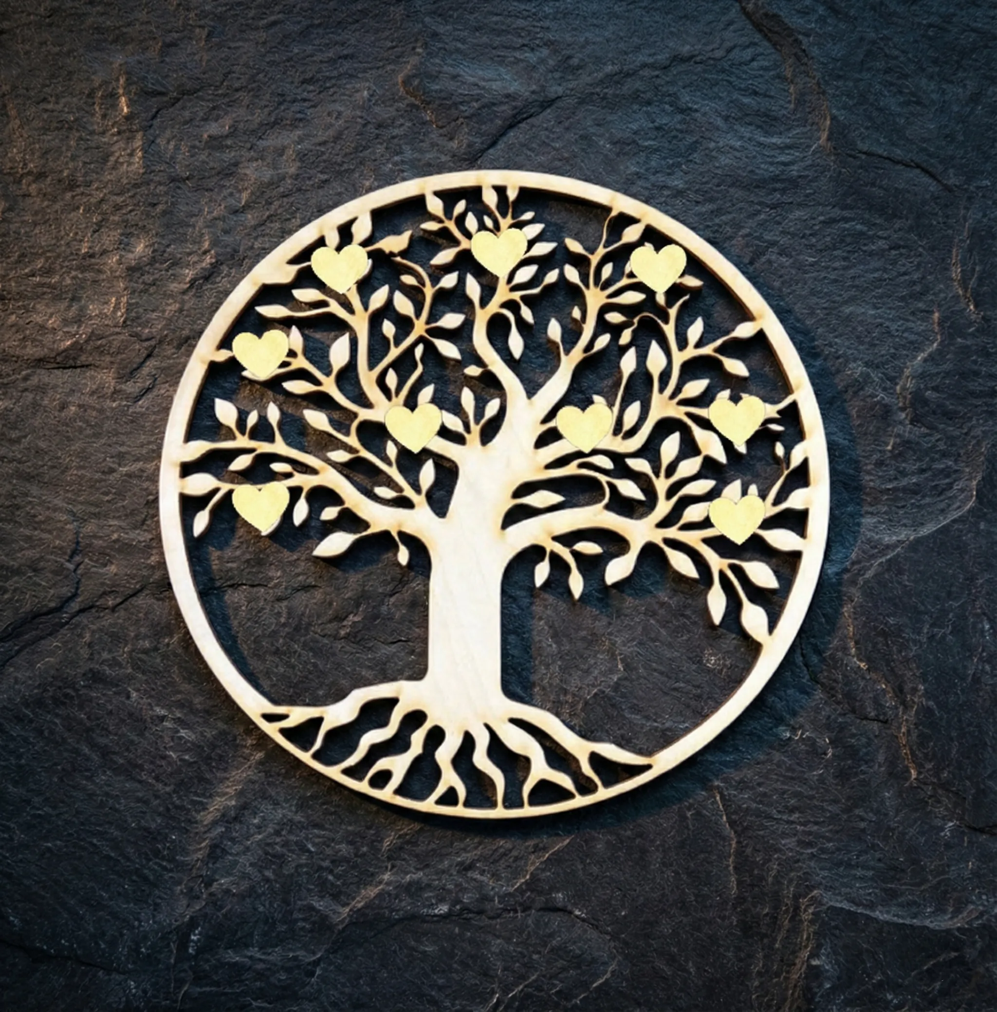 ARBRE DE VIE 28 CM PERSONALISATION 9 PRENOMS